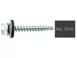 RAL7016 Antracit hatlapfejű önfúró csavar fához fém/EPDM alá. 4,8x35 (250db)