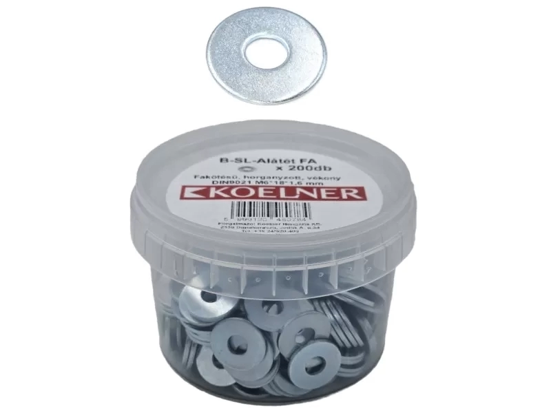 Fakötésű alátét, horganyzott DIN9021, M10x30x2,5mm 50db/doboz