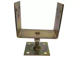 Talpas U alakú oszloptartó 100x100x85mm(magasságban állítható)