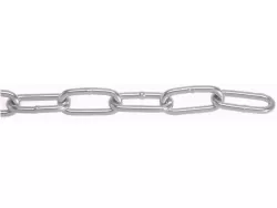Hosszúszemű horganyzott lánc 5x20x45mm(külső méret),(25m/dob)