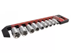 MO Dugókészlet - 9E TORX MN-57-153 9 db-os E-torx dugókulcs készlet 10-24 mm profi CRV 1/2