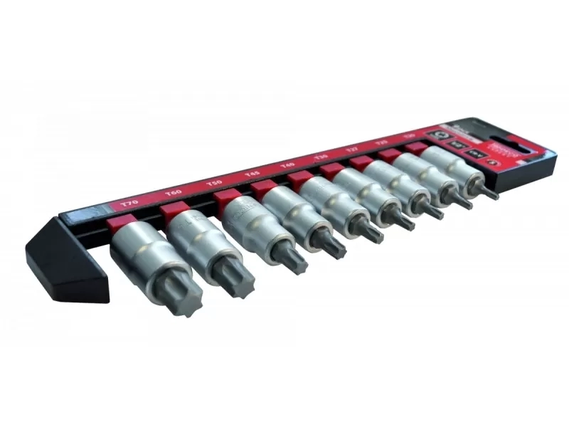 MO Dugókészlet - 9 TORX MN-57-154  9 db-os E-torx dugókulcs készlet 20-70 mm profi CRV 1/2