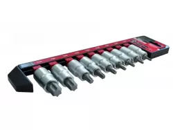 MO Dugókészlet - 9 TORX MN-57-154  9 db-os E-torx dugókulcs készlet 20-70 mm profi CRV 1/2
