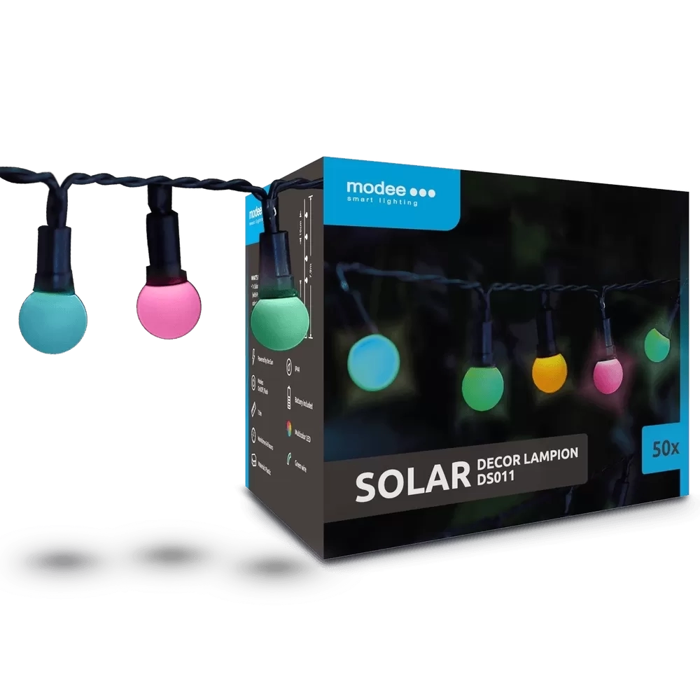 Modee Lighting LED Szolár Napelemes Dekor Lampion 50db 7,9m DS011
