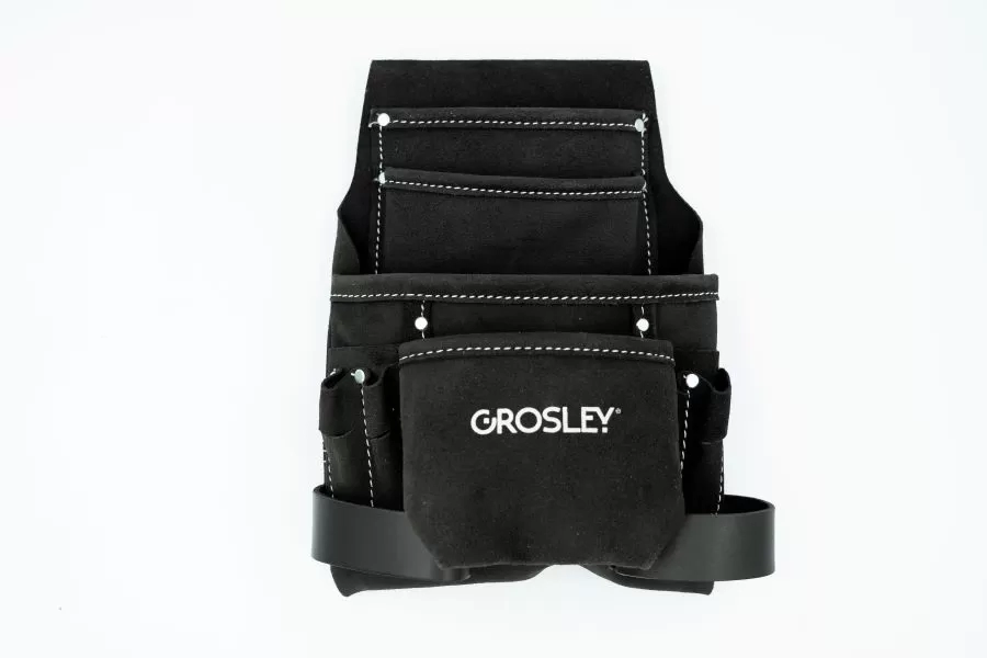 GROSLEY övtáska velúr bőr, 10 zsebes
