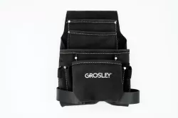 GROSLEY övtáska velúr bőr, 10 zsebes