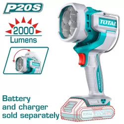 Akkus LED lámpa 2000lm /20V/2.0Ah-7.5Ah/P20S (Nincs akkumulátor)