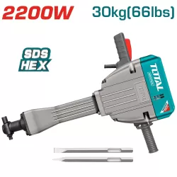 Bontókalapács 2200W, SDS Hex 30mm/950bpm /75J/ INDUSTRIAL