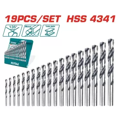 19 részes csigafúró készlet HSS 4341/ INDUSTRIAL