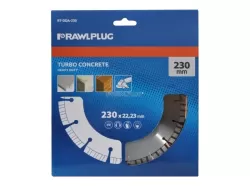 RT-DDA-230 Profi gyémánttárcsa betonhoz, vasbetonhoz, turbo