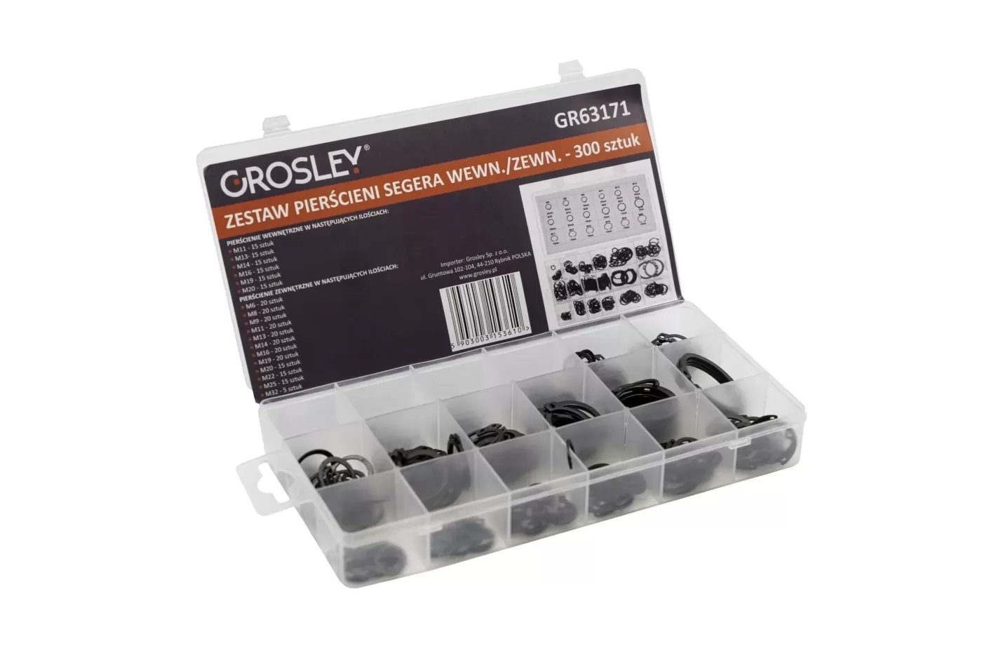 GROSLEY Seeger gyűrű készlet külső-belső – 300 db