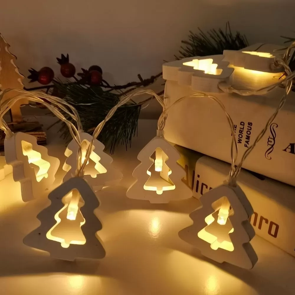 Modee Karácsonyi LED Füzér Dekor Elemes C3011 (10LED/90cm/10cm) warm