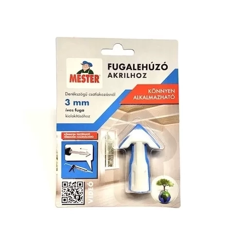 Mester fugalehúzó akrilhoz FEHÉR/KÉK íves 3mm
