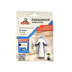 Mester fugalehúzó akrilhoz FEHÉR/KÉK íves 3mm