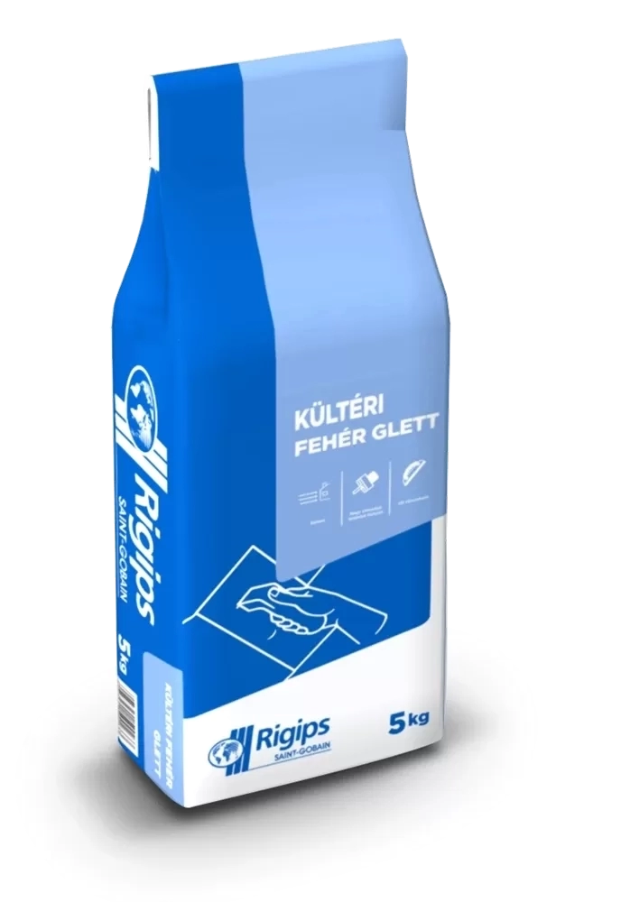 Rigips kültéri glett FEHÉR 5kg/zsák