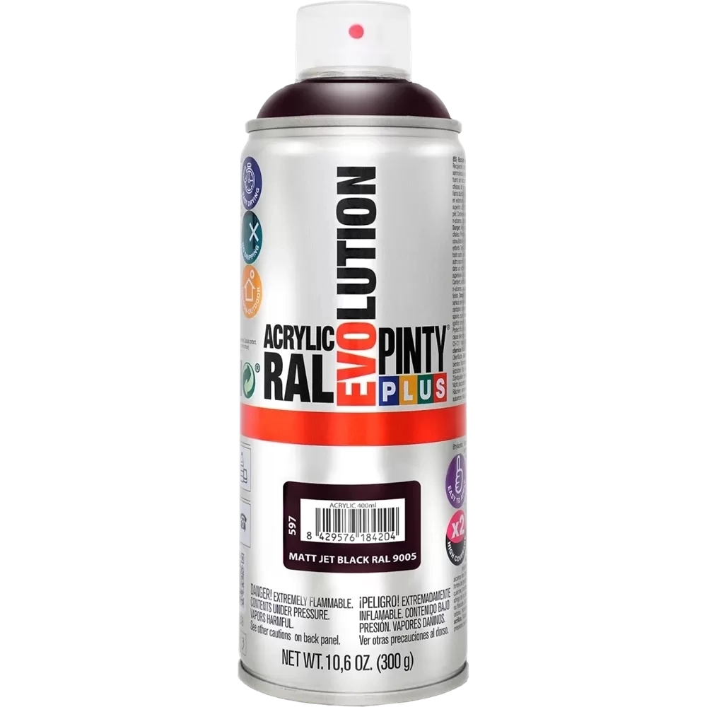 Pinty Plus Evolution akril RAL9005 MATT FEKETE 400ml