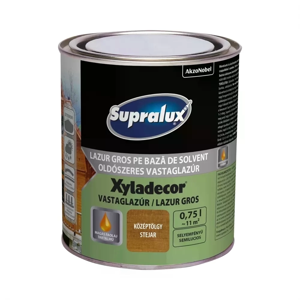 Supralux Xyladecor vastaglazúr KÖZÉPTÖLGY 750ml