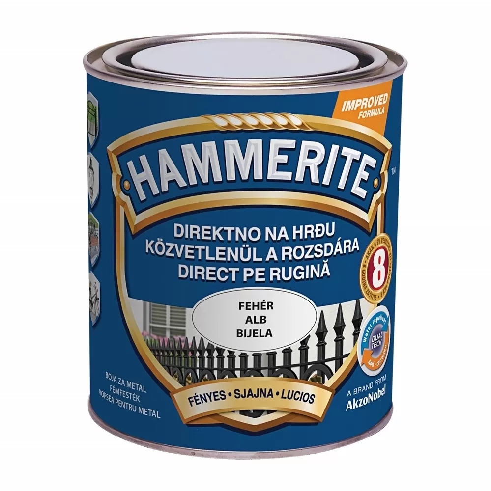 Hammerite fémfesték fényes FEHÉR 750ml