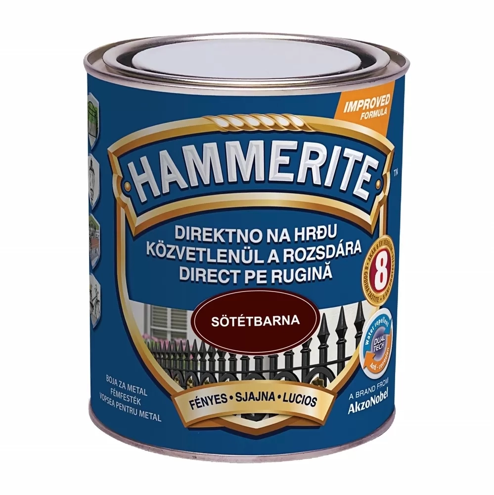 Hammerite fémfesték fényes SÖTÉTBARNA 750ml