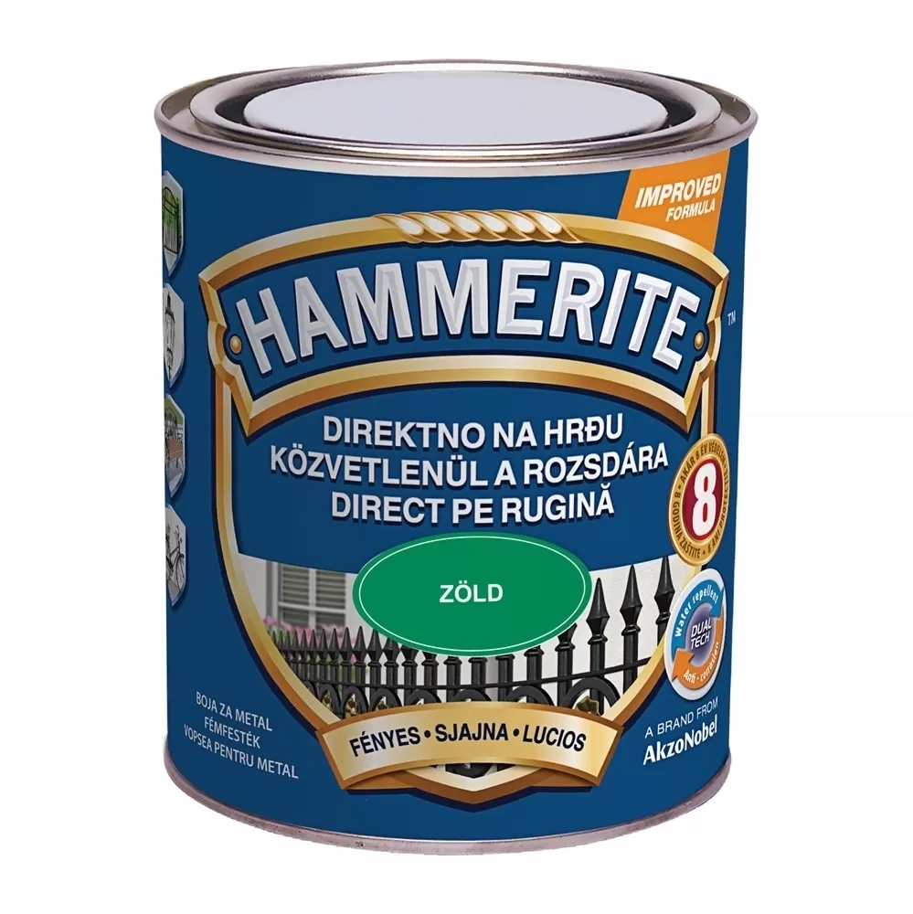 Hammerite fémfesték fényes ZÖLD 750ml