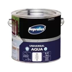 Supralux Universal Aqua selyemfényű zománcfesték FEHÉR 2,5L