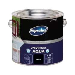 Supralux Universal Aqua selyemfényű zománcfesték FEKETE 2,5L