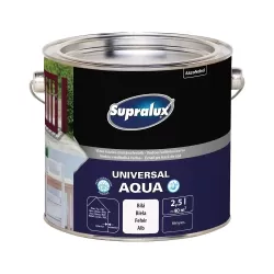 Supralux Universal Aqua zománcfesték FÉNYES FEHÉR 2,5L