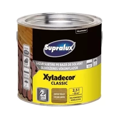 Supralux Xyladecor Classic vékonylazúr ANTIK TÖLGY 2,5L