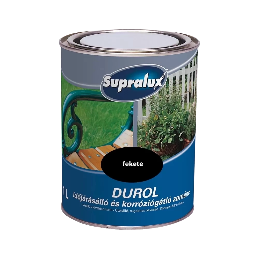 Supralux Durol időjárásálló zománc FEKETE 2,5L